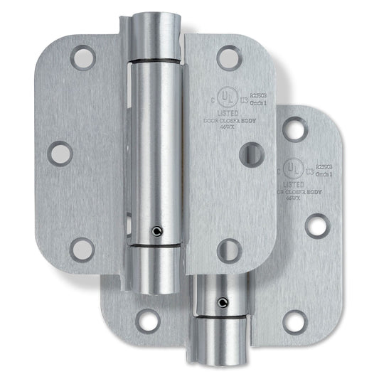 Westcraft HDH3572U26D 3-1/2 in. Steel Spring Door Hinge in Satin Chrome, Pk 2