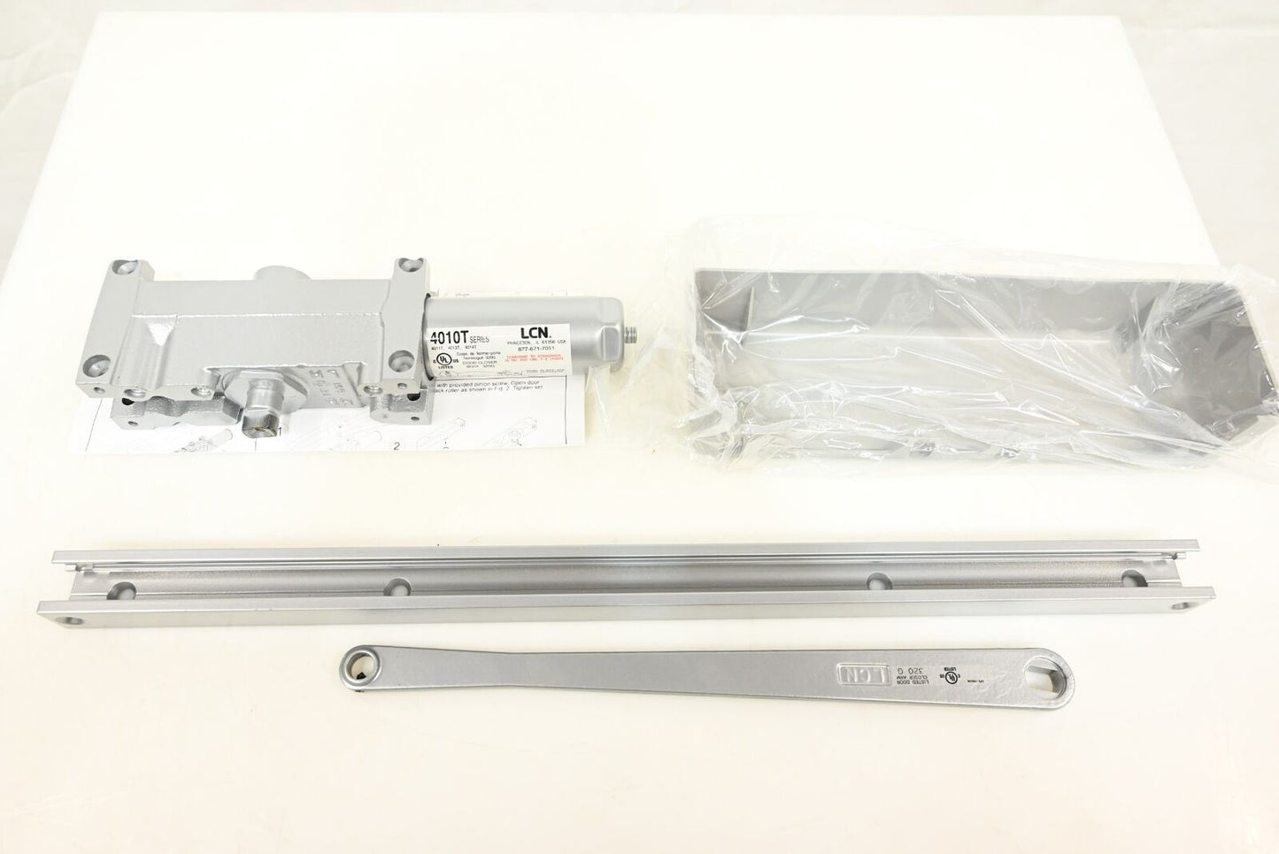 LCN 4013T-STD LH 689 Track Door Closer Left Hand Aluminum