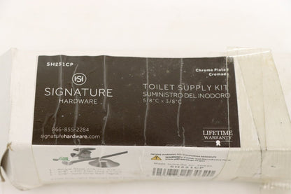 Signature Hardware SH251CP (446655) 5/8 x 3/8 x 20" Angle Supply Kit for Toilets