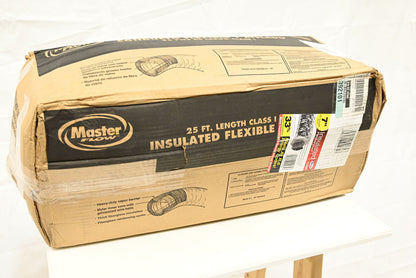 Master Flow 7 in. x 25 ft. Insulated Flexible Duct R6 Silver Jacket