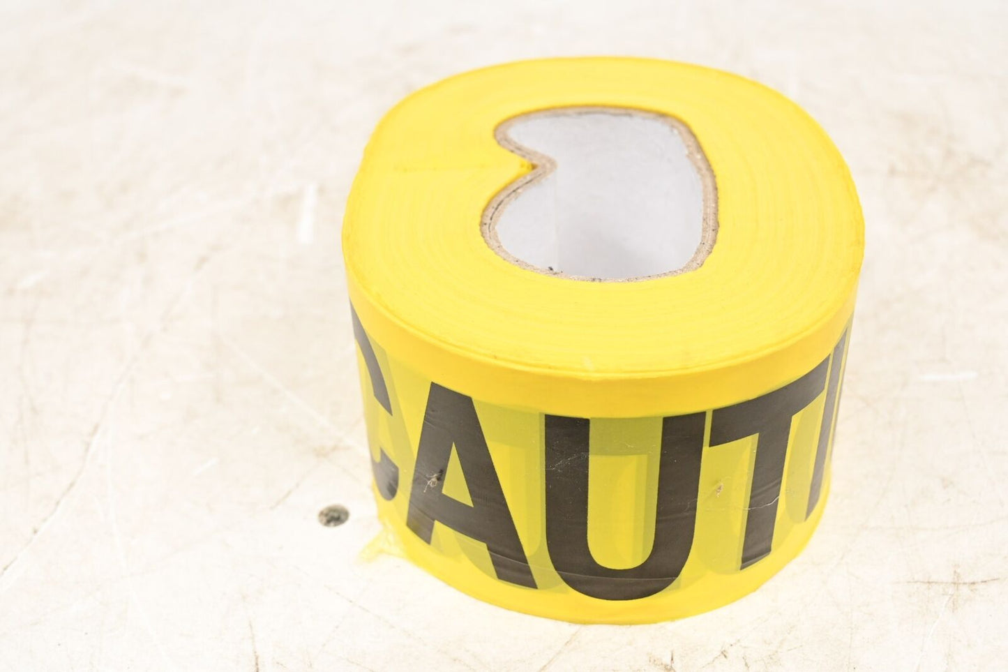 Barricade Tape 4A416, 1,000 ft Roll Length, 3 in Roll Width, Yellow