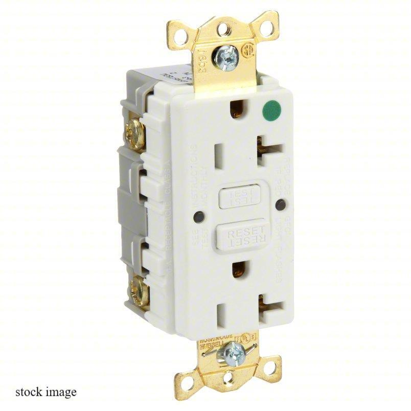 Hubbell GFR83W GFCI Receptacle, White