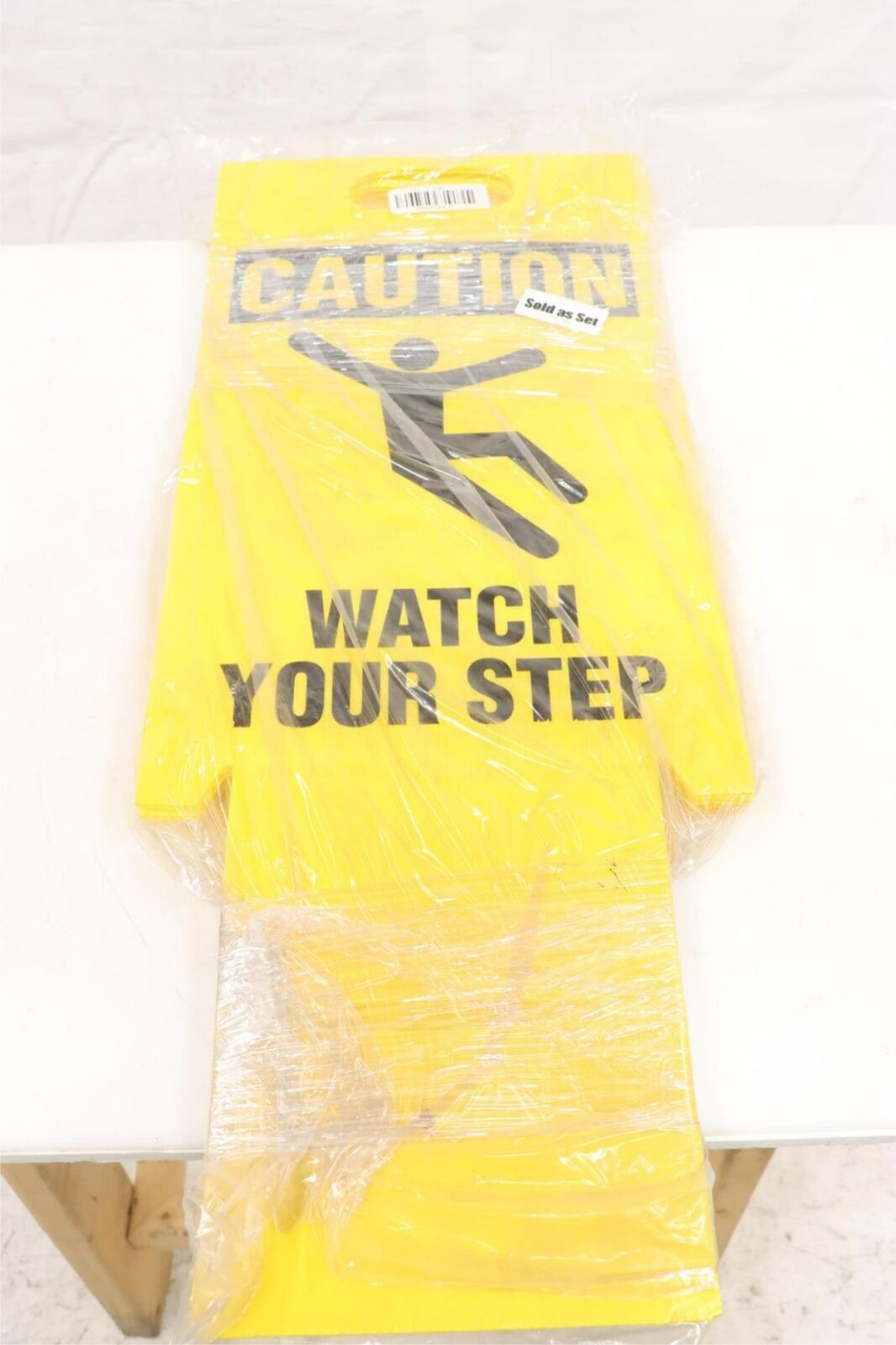 See All Industries REV-CWETF Floor Safety Sign, Yellow, 2 Pieces